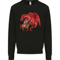 St. George Killing a Dragon Mens Sweatshirt Jumper Black