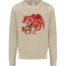 St. George Killing a Dragon Mens Sweatshirt Jumper Sand