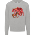St. George Killing a Dragon Mens Sweatshirt Jumper Sports Grey