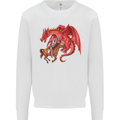 St. George Killing a Dragon Mens Sweatshirt Jumper White