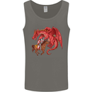 St. George Killing a Dragon Mens Vest Tank Top Charcoal