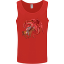 St. George Killing a Dragon Mens Vest Tank Top Red