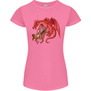 St. George Killing a Dragon Womens Petite Cut T-Shirt Azalea