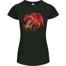 St. George Killing a Dragon Womens Petite Cut T-Shirt Black