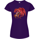 St. George Killing a Dragon Womens Petite Cut T-Shirt Purple
