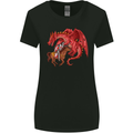 St. George Killing a Dragon Womens Wider Cut T-Shirt Black