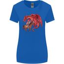 St. George Killing a Dragon Womens Wider Cut T-Shirt Royal Blue