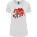St. George Killing a Dragon Womens Wider Cut T-Shirt White