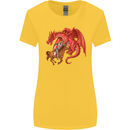 St. George Killing a Dragon Womens Wider Cut T-Shirt Yellow