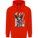 St. Michael Killing the Devil Christian God Childrens Kids Hoodie Bright Red