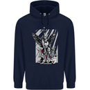 St. Michael Killing the Devil Christian God Childrens Kids Hoodie Navy Blue