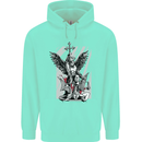 St. Michael Killing the Devil Christian God Childrens Kids Hoodie Peppermint
