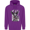 St. Michael Killing the Devil Christian God Childrens Kids Hoodie Purple