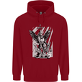 St. Michael Killing the Devil Christian God Childrens Kids Hoodie Red