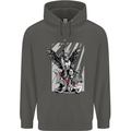 St. Michael Killing the Devil Christian God Childrens Kids Hoodie Storm Grey