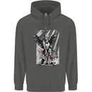 St. Michael Killing the Devil Christian God Childrens Kids Hoodie Storm Grey