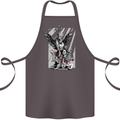 St. Michael Killing the Devil Christian God Cotton Apron 100% Organic Dark Grey