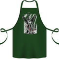 St. Michael Killing the Devil Christian God Cotton Apron 100% Organic Forest Green