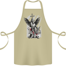 St. Michael Killing the Devil Christian God Cotton Apron 100% Organic Khaki