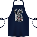 St. Michael Killing the Devil Christian God Cotton Apron 100% Organic Navy Blue