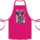 St. Michael Killing the Devil Christian God Cotton Apron 100% Organic Pink