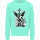 St. Michael Killing the Devil Christian God Kids Sweatshirt Jumper Peppermint