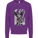 St. Michael Killing the Devil Christian God Kids Sweatshirt Jumper Purple