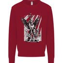 St. Michael Killing the Devil Christian God Kids Sweatshirt Jumper Red