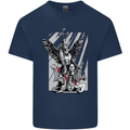 St. Michael Killing the Devil Christian God Kids T-Shirt Childrens Navy Blue
