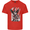St. Michael Killing the Devil Christian God Kids T-Shirt Childrens Red