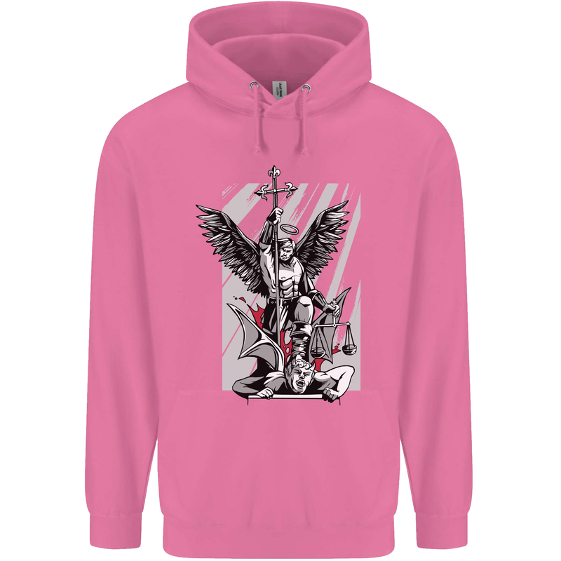 St. Michael Killing the Devil Christian God Mens 80% Cotton Hoodie Azelea