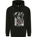 St. Michael Killing the Devil Christian God Mens 80% Cotton Hoodie Black