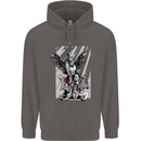 St. Michael Killing the Devil Christian God Mens 80% Cotton Hoodie Charcoal
