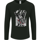 St. Michael Killing the Devil Christian God Mens Long Sleeve T-Shirt Black