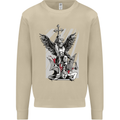 St. Michael Killing the Devil Christian God Mens Sweatshirt Jumper Sand
