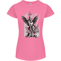 St. Michael Killing the Devil Christian God Womens Petite Cut T-Shirt Azalea