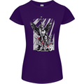St. Michael Killing the Devil Christian God Womens Petite Cut T-Shirt Purple