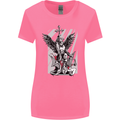 St. Michael Killing the Devil Christian God Womens Wider Cut T-Shirt Azalea