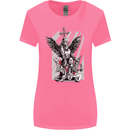 St. Michael Killing the Devil Christian God Womens Wider Cut T-Shirt Azalea