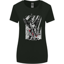 St. Michael Killing the Devil Christian God Womens Wider Cut T-Shirt Black