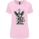 St. Michael Killing the Devil Christian God Womens Wider Cut T-Shirt Light Pink