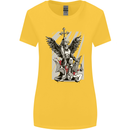 St. Michael Killing the Devil Christian God Womens Wider Cut T-Shirt Yellow