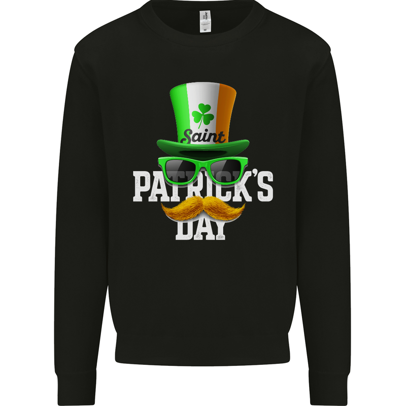 St. Patrick's Day Disguise Funny Irish Kids Sweatshirt Jumper Black