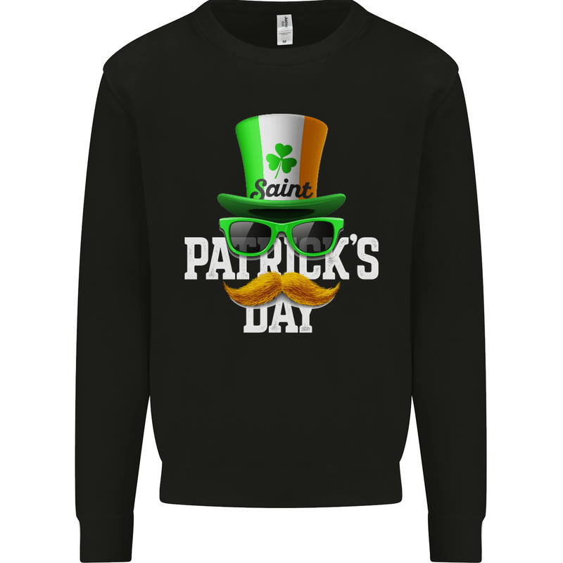 St. Patrick's Day Disguise Funny Irish Mens Sweatshirt Jumper Black