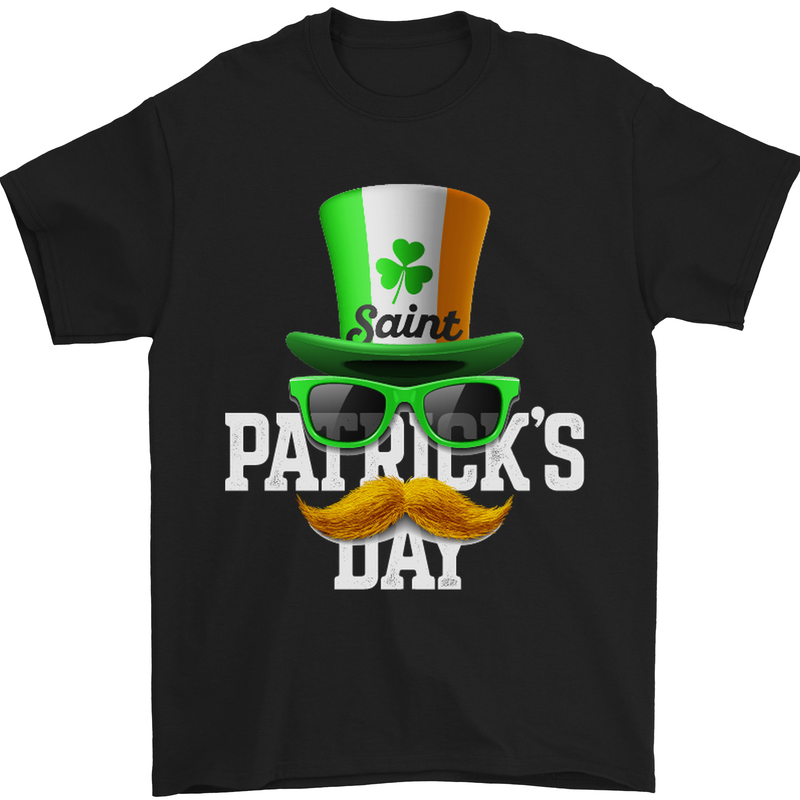 St. Patrick's Day Disguise Funny Irish Mens T-Shirt Cotton Gildan Black