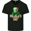 St. Patrick's Day Disguise Funny Irish Mens V-Neck Cotton T-Shirt Black