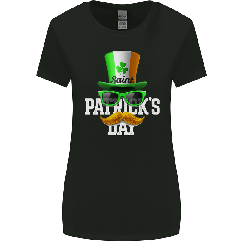 St. Patrick's Day Disguise Funny Irish Womens Wider Cut T-Shirt Black