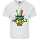 St. Patrick's Day Disguise Funny Mens V-Neck Cotton T-Shirt White