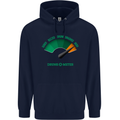 St. Patrick's Day Drunkometer Funny Beer Mens 80% Cotton Hoodie Navy Blue