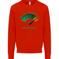 St. Patrick's Day Drunkometer Funny Beer Mens Sweatshirt Jumper Bright Red